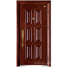 Red Walnut Six Panel Security Door